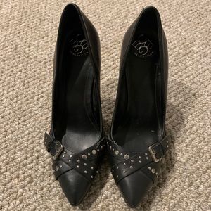Black studded strap BCBG heel